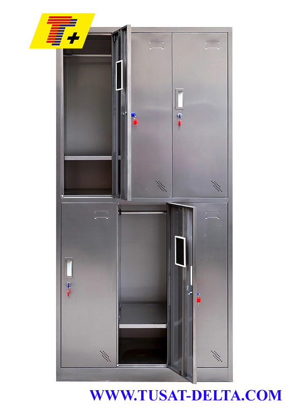 Tủ locker 6 ngăn inox